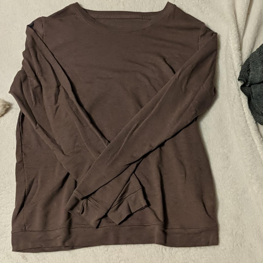 Everlane Long Sleeve Purple Shirt